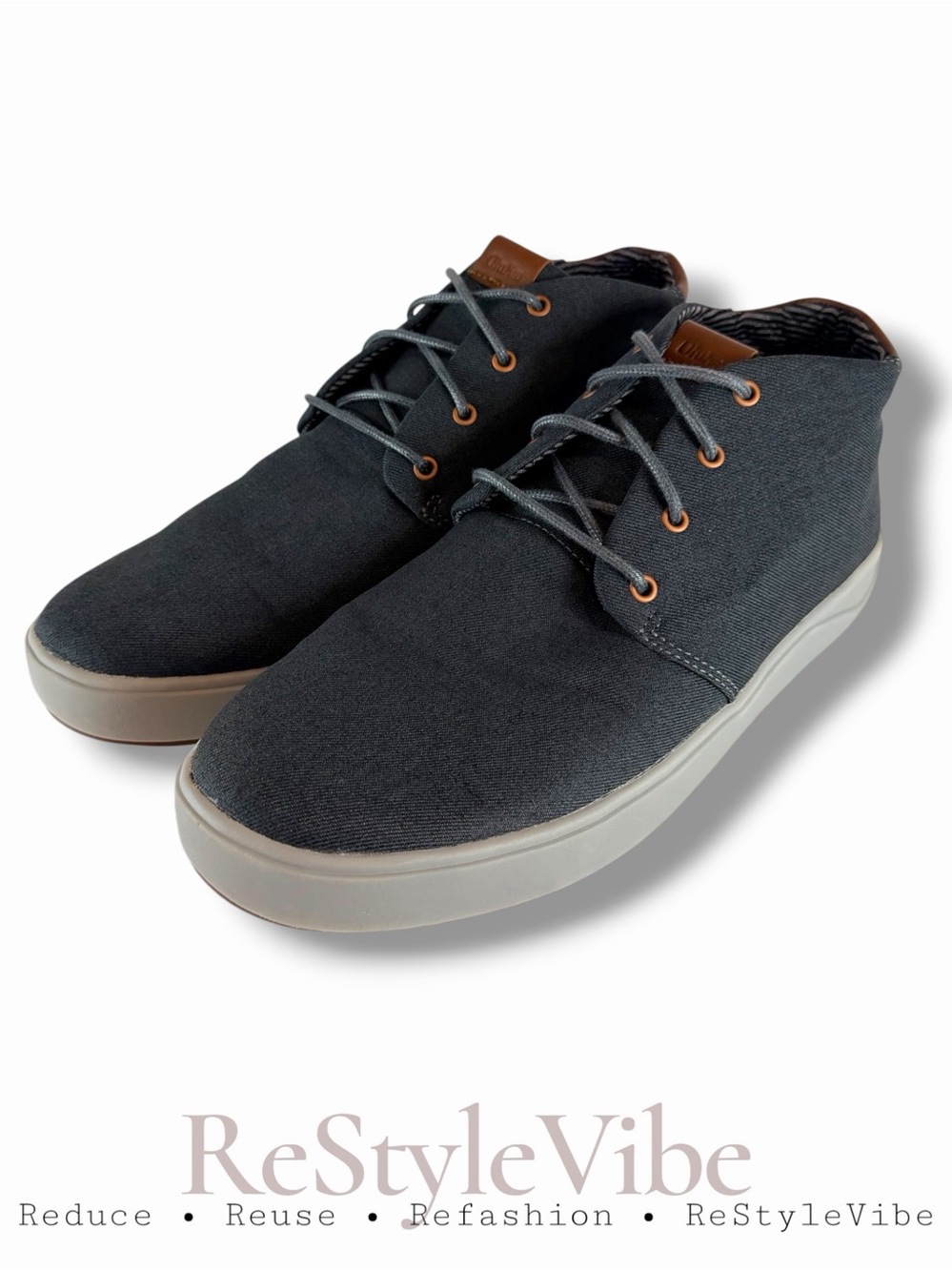 OLUKAI Men’s Size 11 Shoes Nana Hele Wai’apo Style Sneakers Casual Tie Canvas